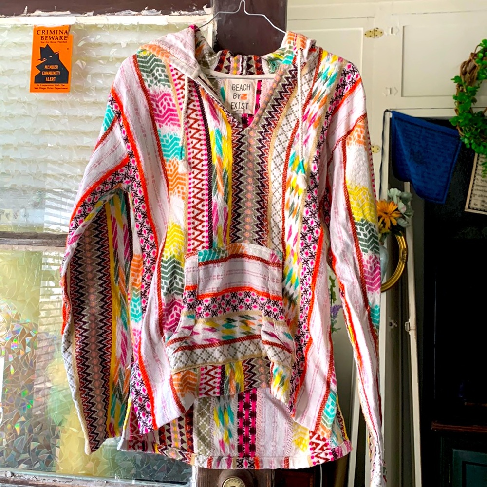 100% cotton Boho embroidered Hoodie